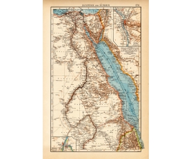 1906 год. Египет, старинная карта
