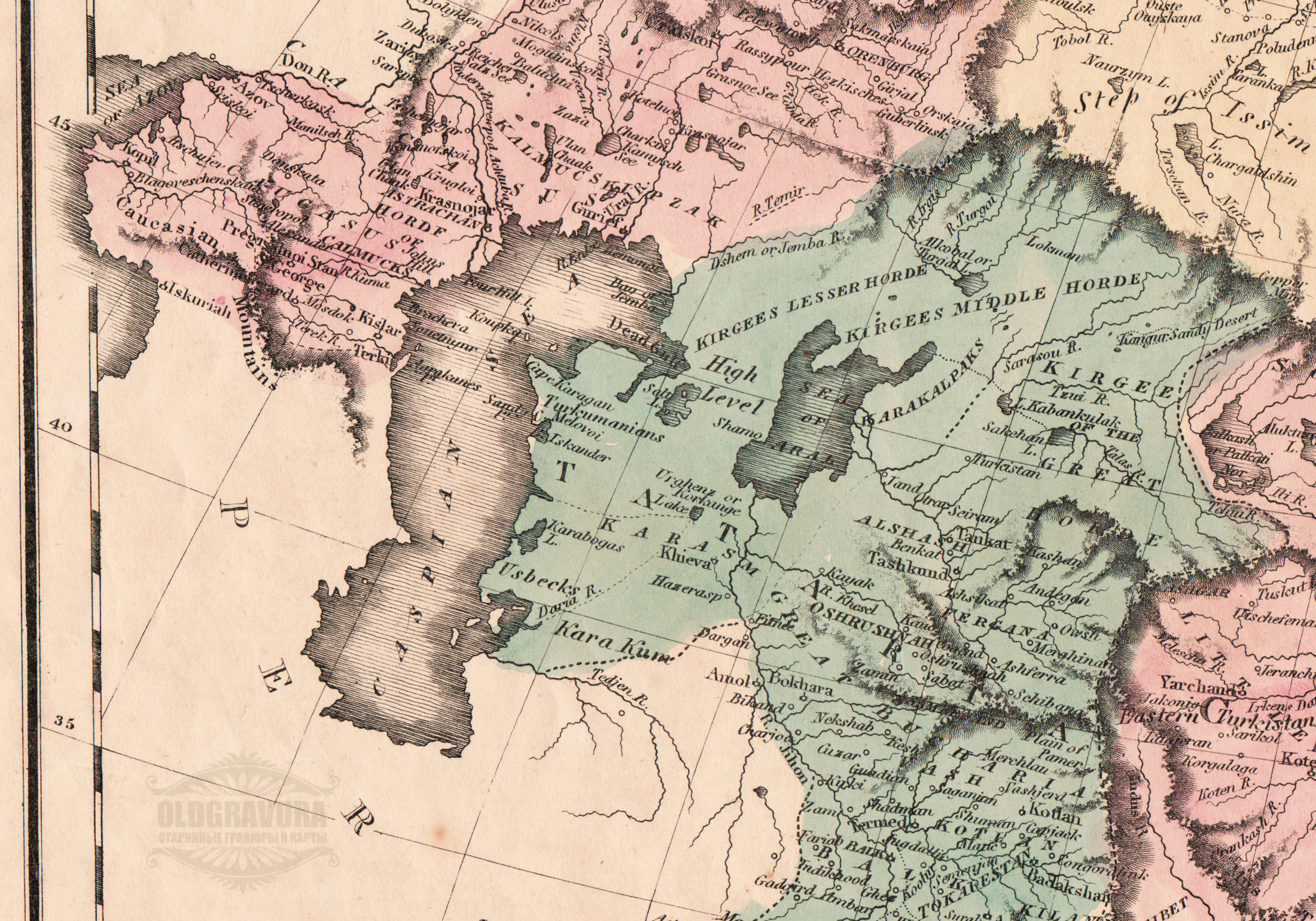 Карта 1855 европы