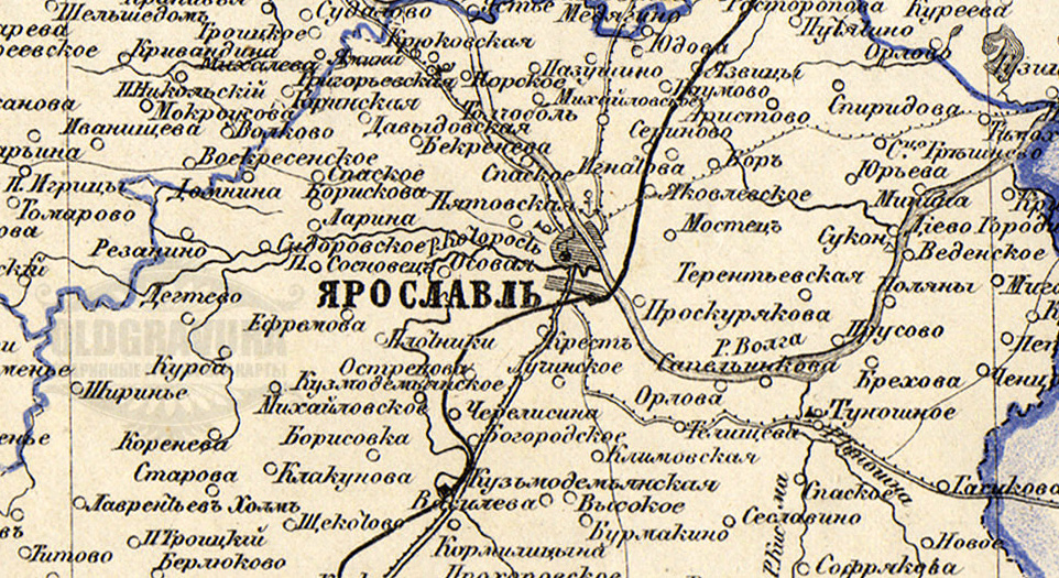 Карта ярославской губернии