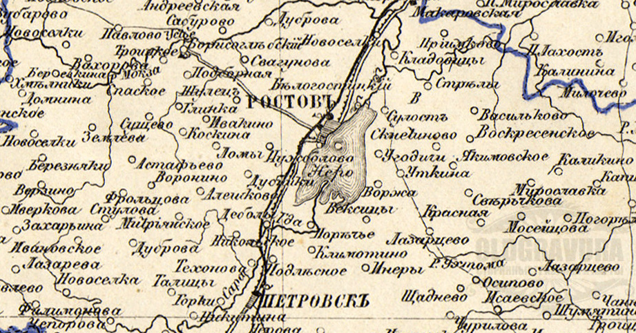 Пошехонский уезд карта