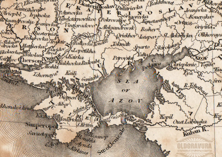 Карта украины 1817