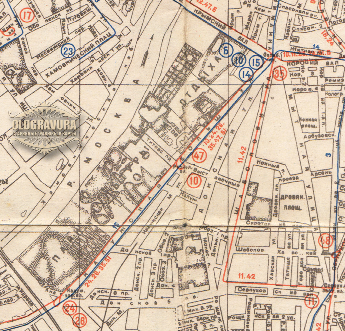 Карта москвы 1937 года