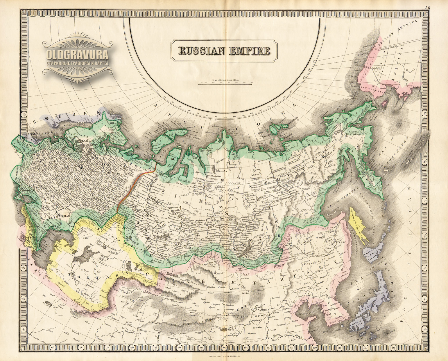 Карта руси 1800 года