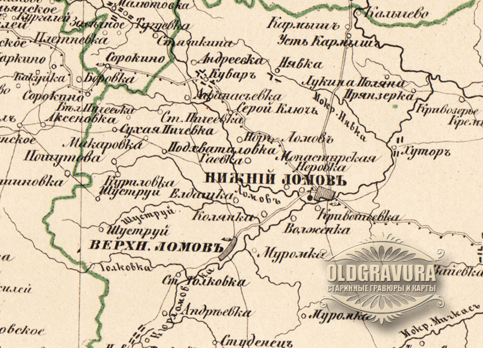 Карта пензенской губернии