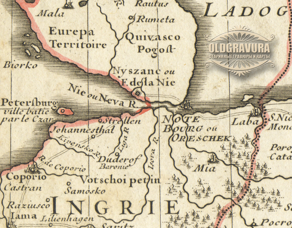 Карта московии 1706 года