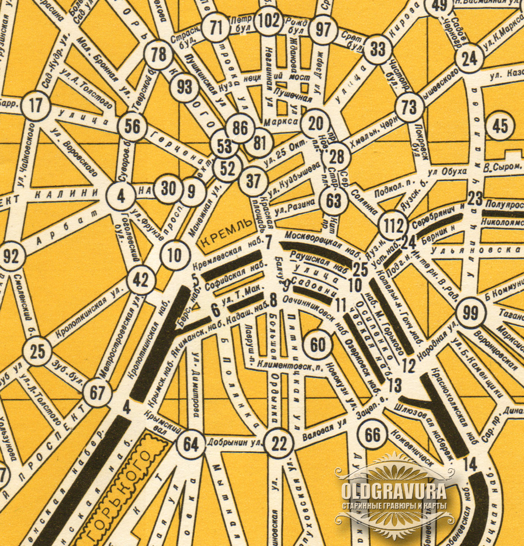 Москва ретро карта