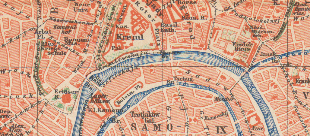 Карта москвы 1900