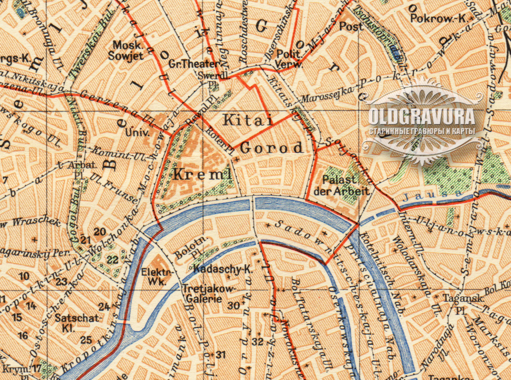 План москвы 1952