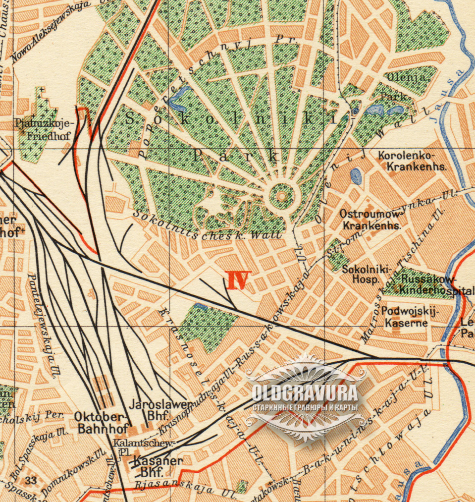 Карта москвы 1900 года в большом разрешении