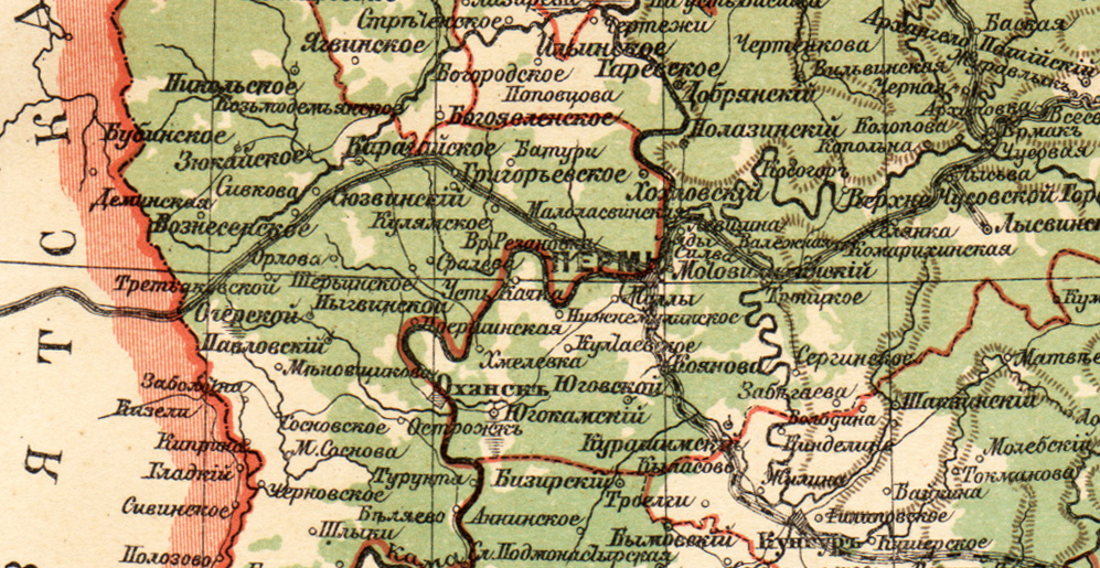 Карта перми 1898 года