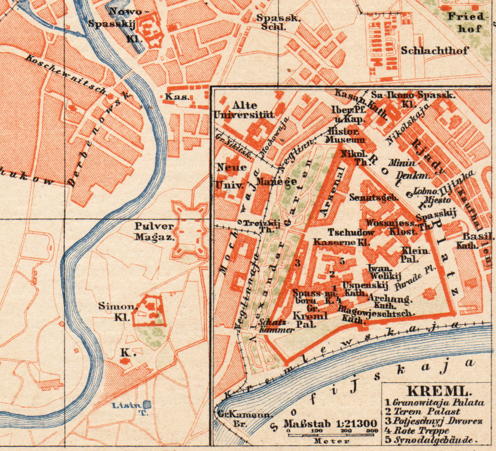 Старая карта москвы 1952