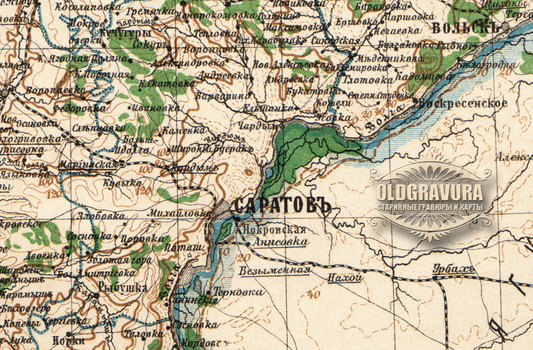 Саратовская губерния карта