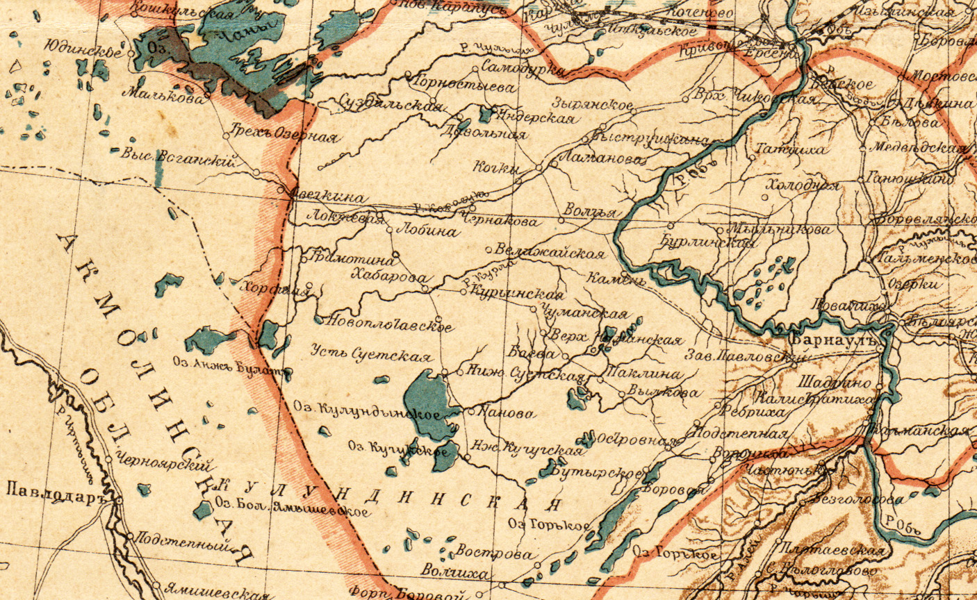 Карта томской губернии 1900 года