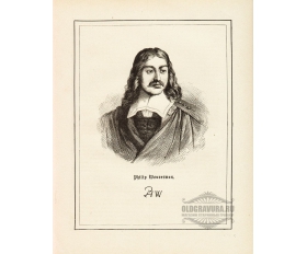 Гравированный портрет голландского живописца Вауэрмана Филипса, 1873 год