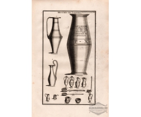 1722 год. Гравюра Монфокон Древнеримские сосуды
