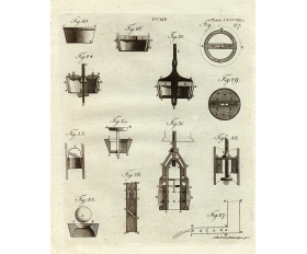 1790-е гг. Насосы и помпы, антикварная гравюра