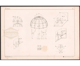 1898 год. Литография Проекционное черчение
