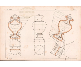 1898 год. Литография Изображение вазы