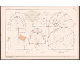 1898 год. Литография Куполообразный свод