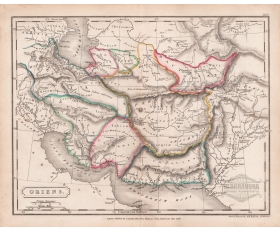 1829 год. Старинная карта Восток