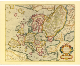 1960-е гг. Декоративная карта Европы и России Меркатора