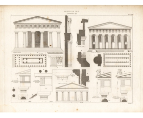 1857-58 гг. Гравюра, Архитектура Древней Греции, Сицилия