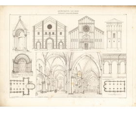 1857-58 гг. Гравюра, Шедевры итало-романской архитектуры