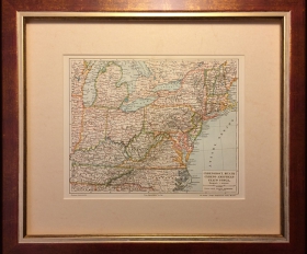 1902 год. Карта восточного побережья США