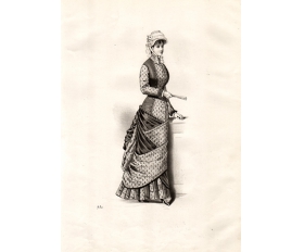 1879 год. Мода Парижа, старинная литография