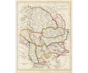 1840-е гг. Карта Венгрии и Турции, гравюра, акварель