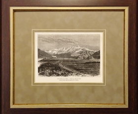 1881 год. Крепости у подножия Памира на реке Пяндж, ксилография
