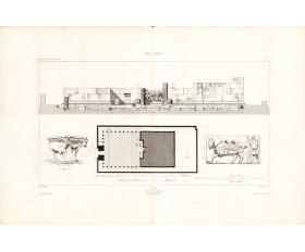 1860-е гг. Сирия, Пальмира, Храм Баалшамина, антикварная гравюра