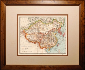 Карта 1909 года в обрамлении. Китайская Империя