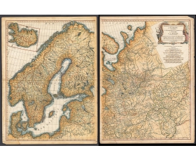 Гравированная кабинетная карта 1758 года России и северных стран