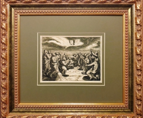 1630-е гг. Вознесение Господне, раритет, гравюра Мериана