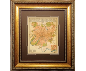 1896 год. План Москвы издания Ильина, в раме