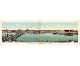 1900-е гг. Панорама Николаевского моста и гавани