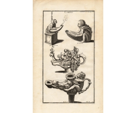 1722 год. Лампы с человеческими фигурами, гравюра