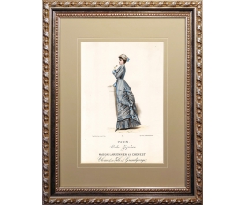 Мода Парижа 1879, костюм Зефир - продажа акварельной литографии