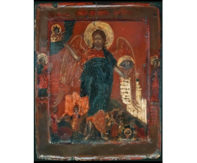 1600-е гг. Иоанн Предтеча Ангел Пустыни, двухковчежная икона