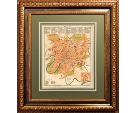 1896 год. План Москвы издания Ильина, в раме