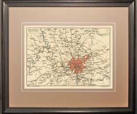 1910-е гг. Карта окрестностей города Москвы, в обрамлении