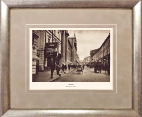 1928 год. Москва, Никольская улица, фототипия в раме