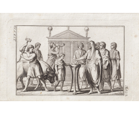 1797 год. Древний Рим. Священник, приносящий в жертву быка
