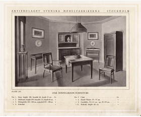 1910-20 гг. Комплект мебели в интерьере, старинная реклама