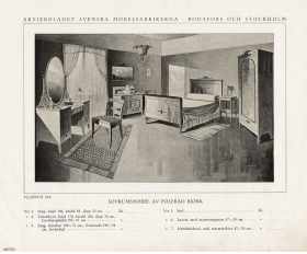 1910-20 гг. Комплект мебели в интерьере, старинная реклама