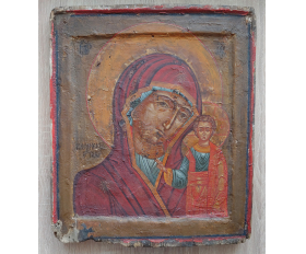 Казанская двухковчежная икона - купить антикварную икону 17-го века