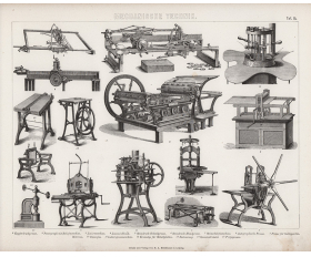 1870-е гг. Станки печатные, шрифтолитейные, гравюра со стали