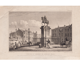 1829 год. Гравюра. Конная статуя Георга III на Лондон-роуд