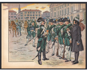 1903 год. Доброволец Мюрат, старинная литография